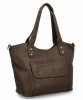 Stylowa Torebka Damska Shopper Bag firmy Herisson 17B374 Ciemno Ziemista